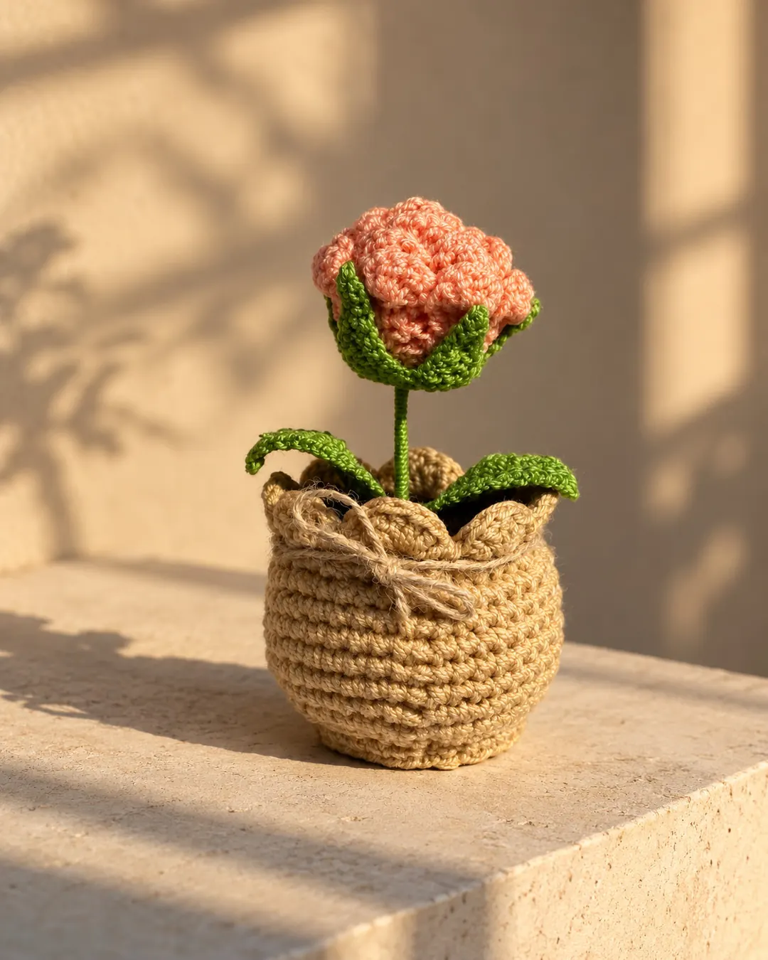 گل رز بافتنی